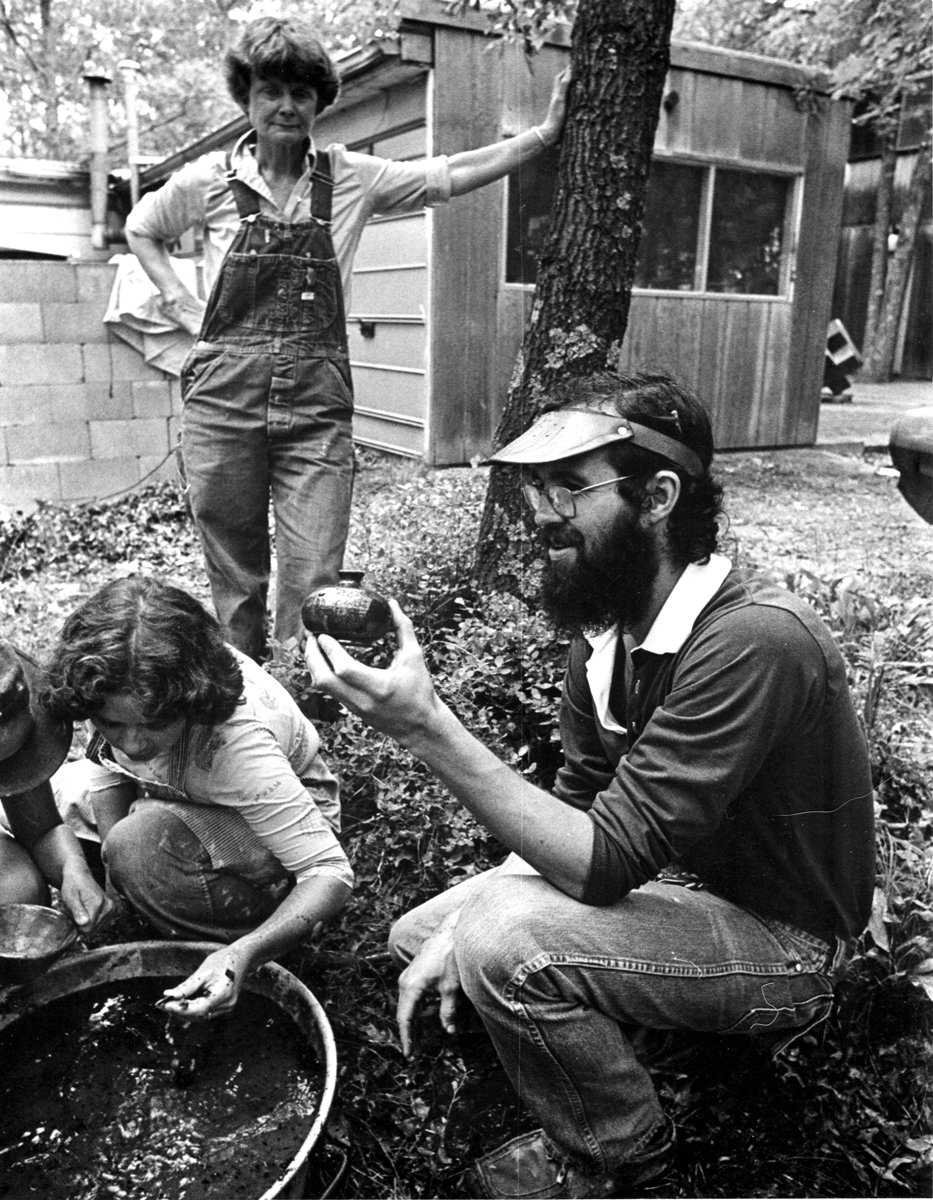 Jay Lacouture, foreground, and Harriet Brisson, background, in 1976. Jay Lacouture, foreground, and Harriet Brisson, background, in 1976.