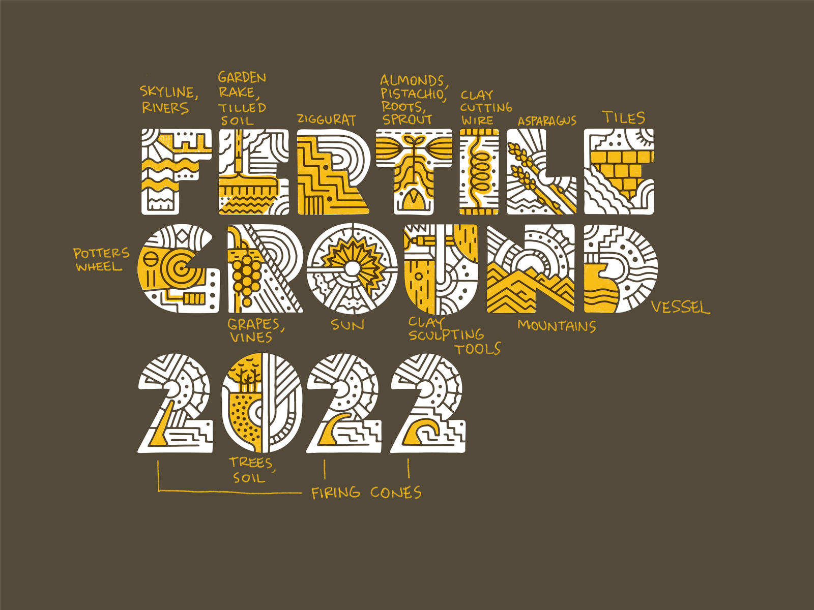 NMS Fertile-Ground Logo Concepts. Designed by David William. Image courtesy of David William and NCECA