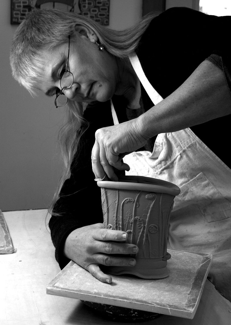 Christy Knox, who inspired Kerstetter's poem, in her studio, Cummington, Massachusetts.