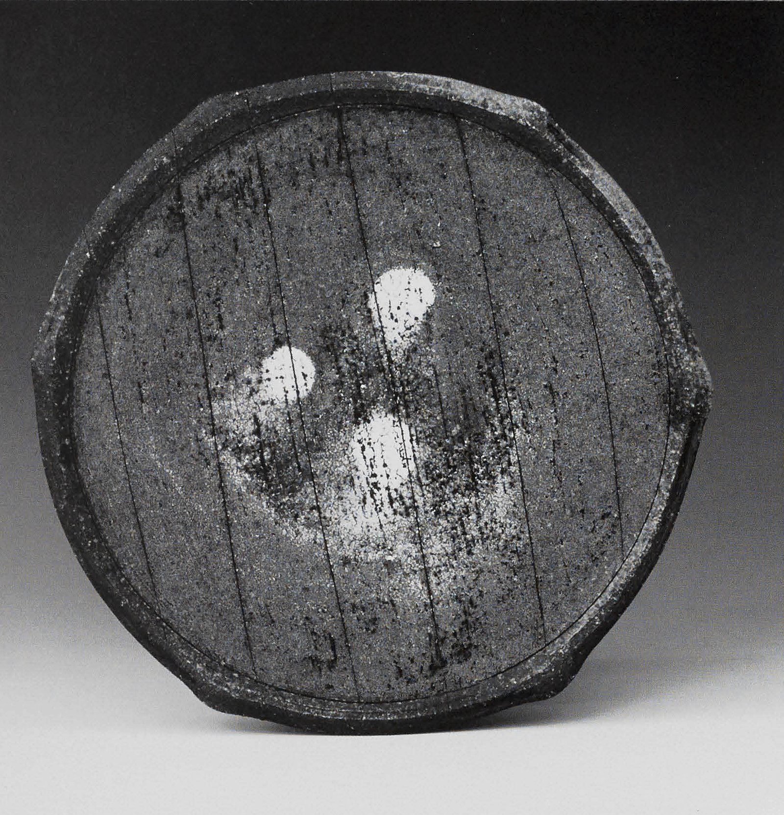 Striped plate, 10'dia. Woodfired stoneware, 2008 Striped plate, 10'dia. Woodfired stoneware, 2008