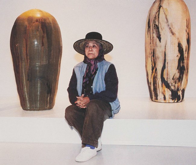 Toshiko Takaezu with Untitled Ceramic Forms