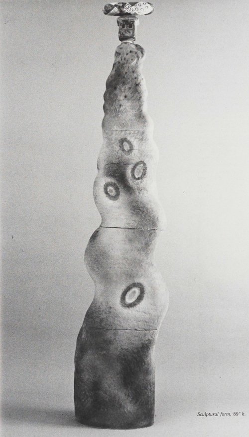 Sculptural form, 89" h. Sculptural form, 89" h.