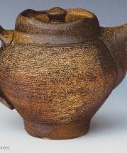 Teapot, 2008. Wood-fired stoneware, 6"h.