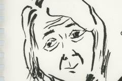 Drawing of Janet Koplos by Jane Mason