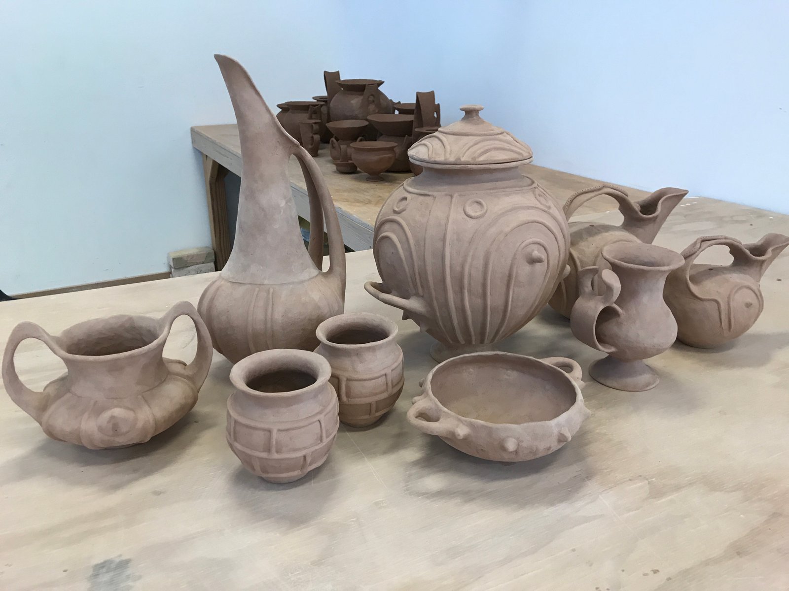 Work in progress by Margaret Bohls, Red Lodge Clay Center, Montana. Photo credit: Margaret Bohls
