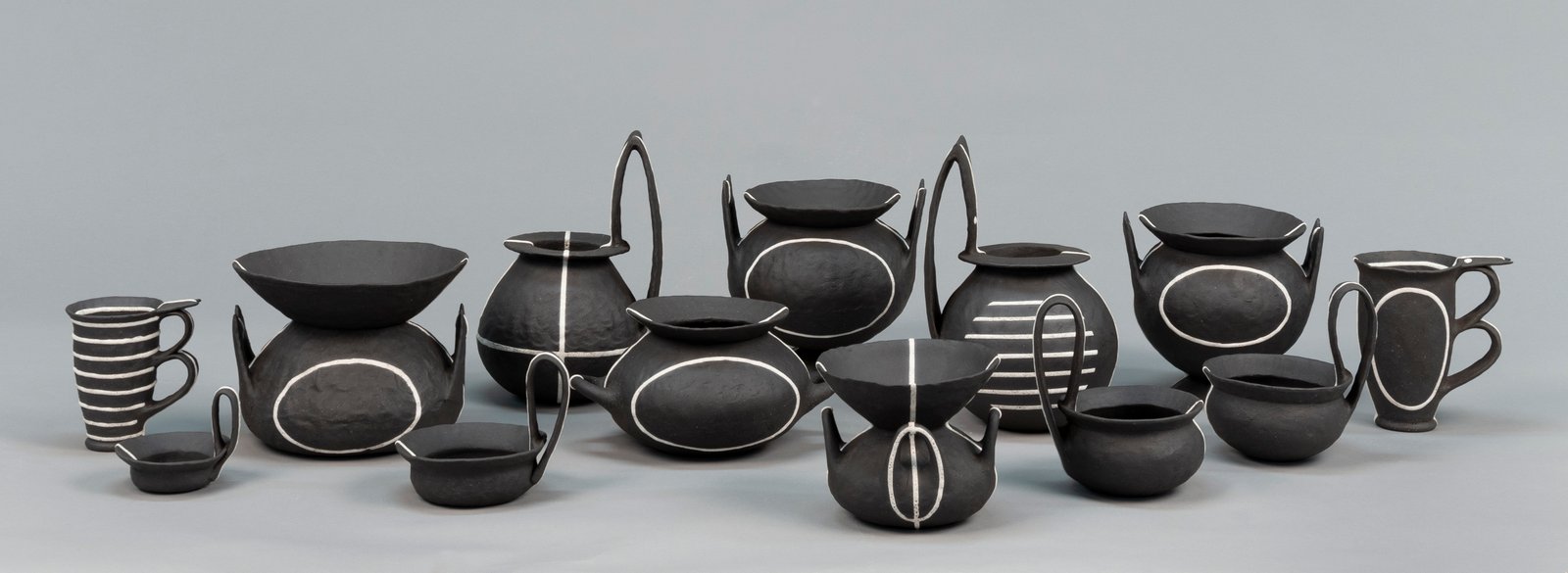 Apulian Still Life, 2019, stoneware, 11 x 72 x 24 inches. Photo credit: Larry Gawel