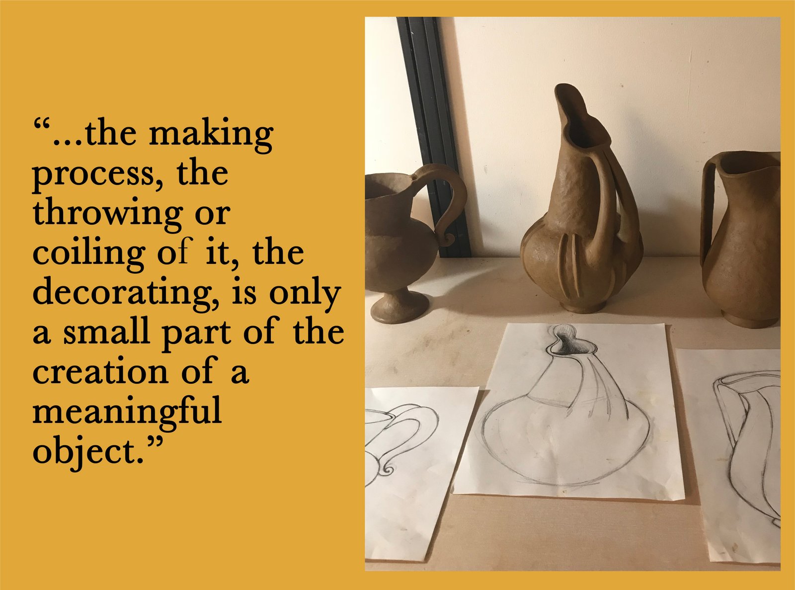 Work in progress by Margaret Bohls at La Meridiana, Tuscany. Photo credit: Margaret Bohls