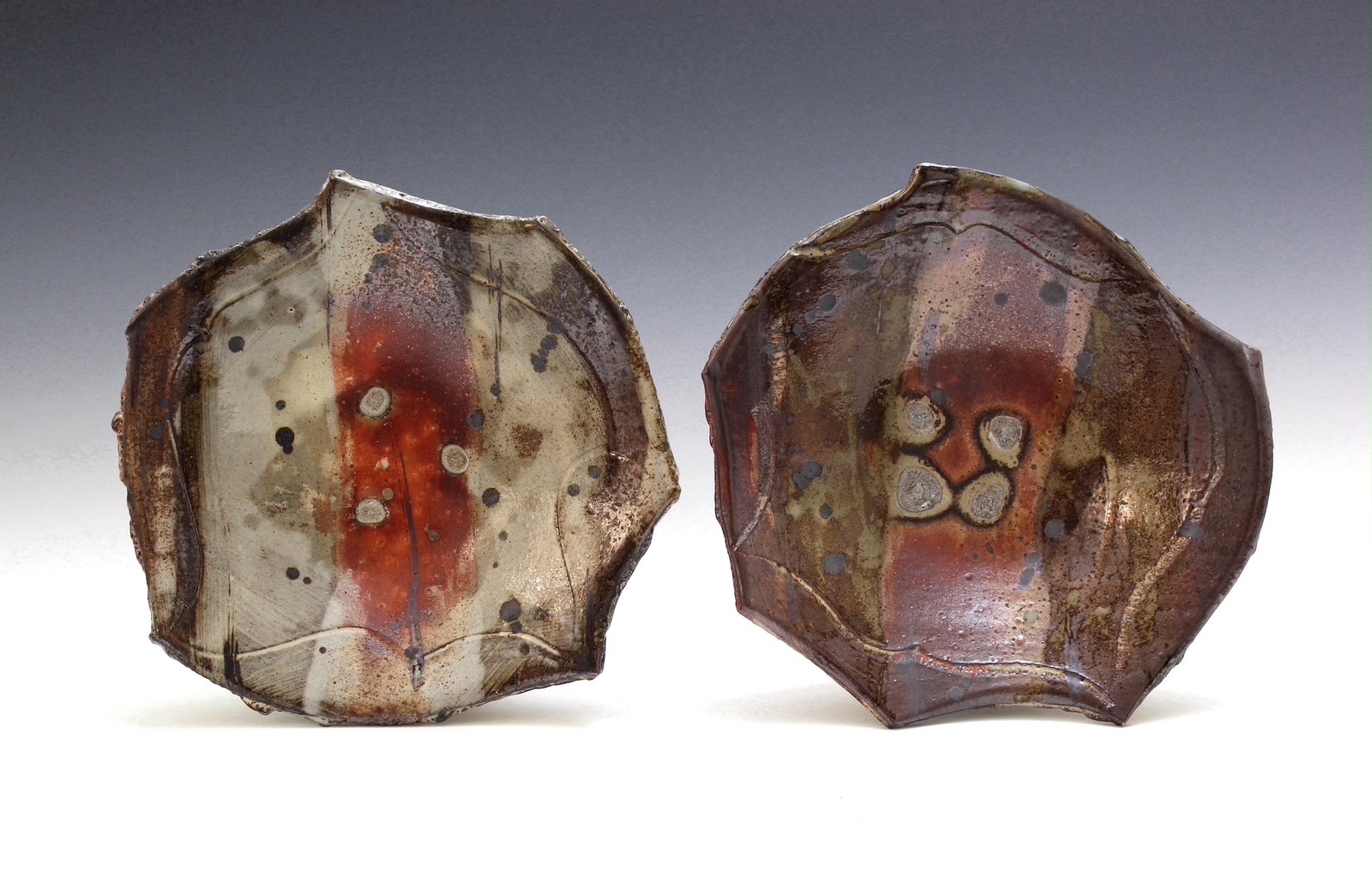 Hitomi Shibata's wood-fired plates. 13” W each.