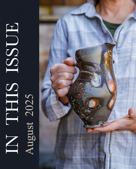 Tara Wilson, holding wood-fired pitcher. Photo credit: Adrianna Reid, Soul Craft Media