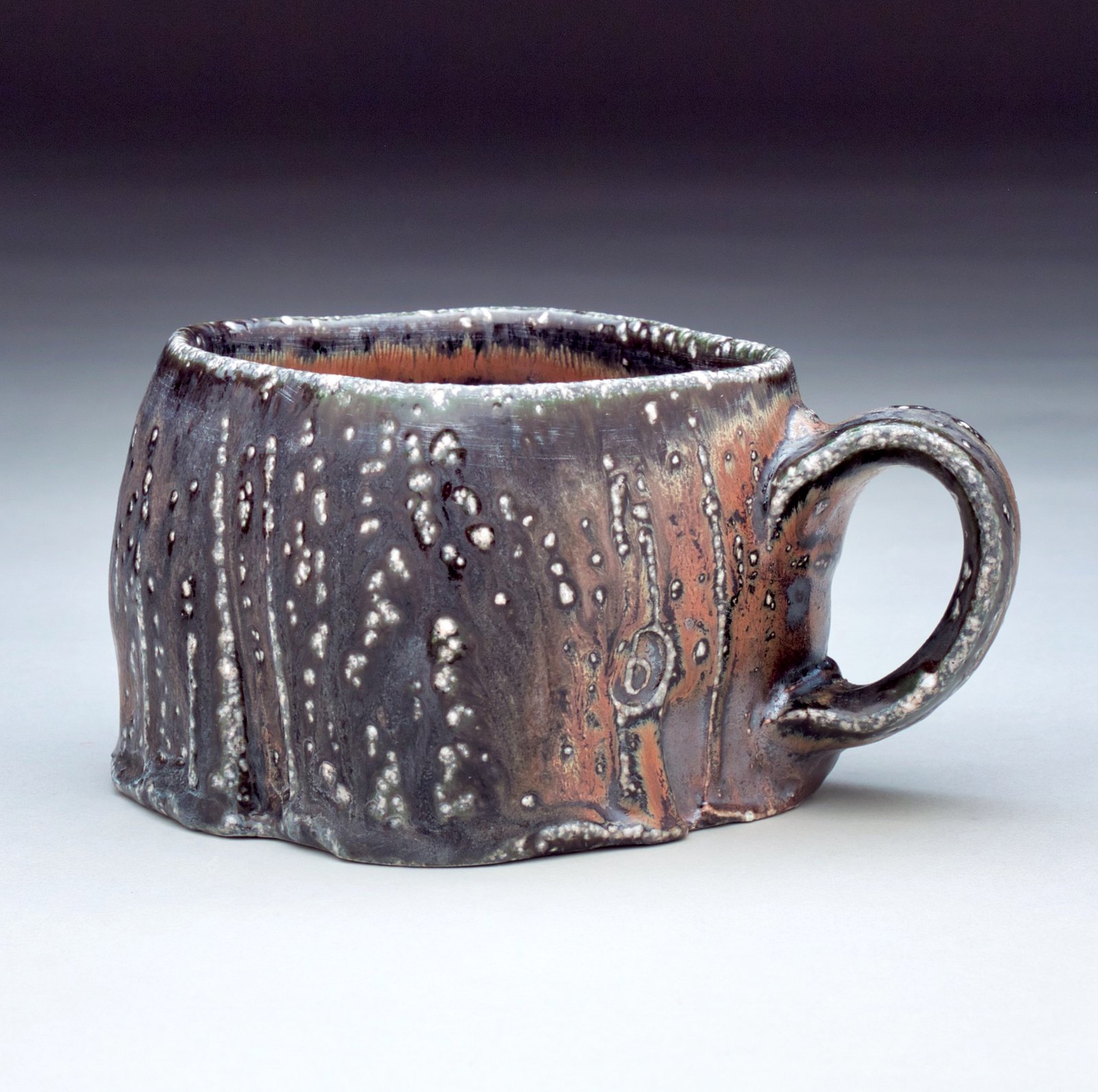 Bede Clarke, Mug, soda-salt fired. Bede Clarke, Mug, soda-salt fired.
