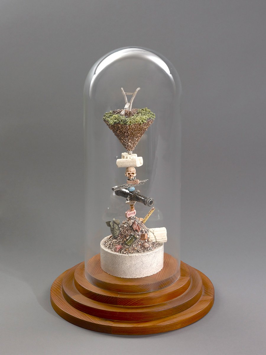 Richard Notkin, American (b. 1948), "And They Shall Beat Their Swords into Plowshares," 1974. Stoneware. Collection of the Everson Museum of Art. Gift of Les Levine, PC 84.33.